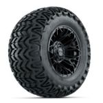 GTW Stellar Black 12 in Wheels with 23x10.5-12 Predator All-Terrain Tires - Set of 4