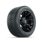 GTW Stellar Black 14 in Wheels with 225/ 30-14 Mamba Street Tire - Set of 4