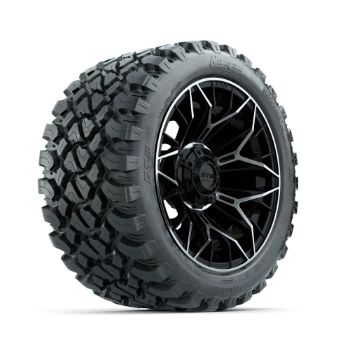 BuggiesUnlimited.com; GTW Stellar Machined & Black 14 in Wheels with 23x10-R14 Nomad All-Terrain Tires - Set of 4