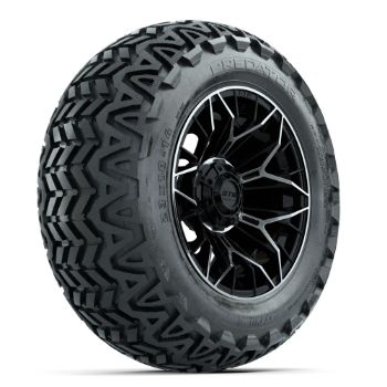 BuggiesUnlimited.com; GTW Stellar Machined & Black 14 in Wheels with 23x10-14 Predator All-Terrain Tires - Set of 4