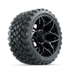GTW Stellar Machined & Black 15 in Wheels with 23x10-R15 Nomad All-Terrain Tires - Set of 4