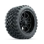 GTW Volt Machined & Black 14 in Wheels with 23x10-R14 Nomad All-Terrain Tires - Set of 4