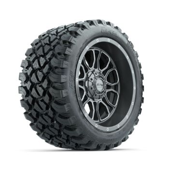 BuggiesUnlimited.com; GTW Volt Gunmetal 14 in Wheels with 23x10-R14 Nomad All-Terrain Tires - Set of 4