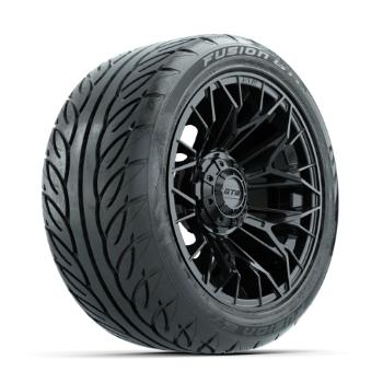 BuggiesUnlimited.com; GTW Stellar Matte Black 14 in Wheels with 225/ 40-R14 Fusion GTR Street Tires – Set of 4