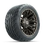 GTW Stellar Matte Bronze 14 in Wheels with 225/ 40-R14 Fusion GTR Street Tires – Set of 4