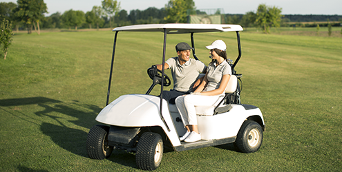 Stock Cart on Golf Course