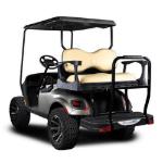 MadJax Genesis 300 Aluminum Rear Seat Kit with Deluxe Tan Cushions for E-Z-GO TXT