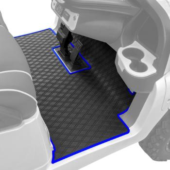 BuggiesUnlimited.com; Xtreme Floor Mats for Club Car Precedent /  Onward /  Tempo /  Villager & V4L - Black/ Blue