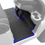 Xtreme Floor Mats for Club Car Precedent /  Onward /  Tempo /  Villager & V4L - Black/ Blue