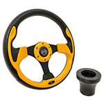 1982-Up Club Car DS - GTW Yellow Race Steering Wheel with Black Adaptor