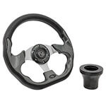 1982-Up Club Car DS - GTW Carbon Fiber Racer Steering Wheel with Black Adaptor