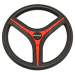 1996-Up EZGO TXT-RXV - Gussi Italia Brenta Black and Red Steering Wheel