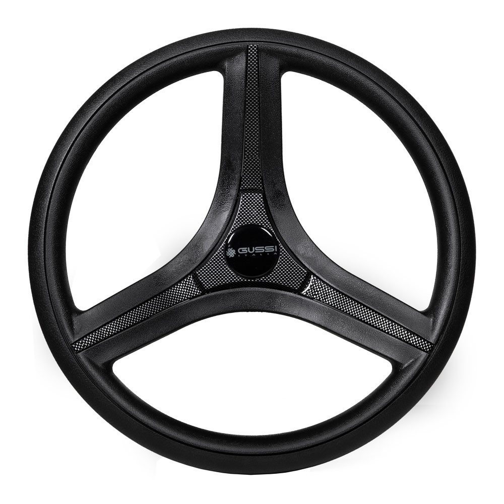 Gussi Italia® Brenta Black/Carbon Fiber Steering Wheel for Club Car