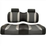 TSUN FS Cushions, Prec, Blk w/  Liq Silv Rush & Lagoon Grey