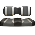 MadJax® Tsunami Black with Silver & Grey Rear Seat Covers for Genesis 250 and 300