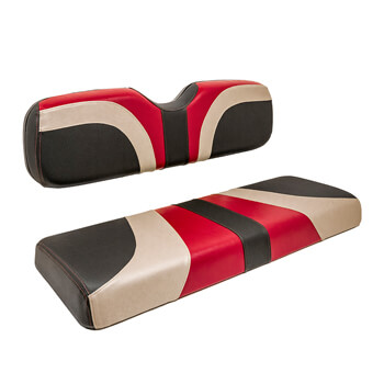 BuggiesUnlimited.com; Red Dot Blade Garnet Champagne and Carbon Fiber Rear Seat Cushions - Genesis 250-300 Rear Seats