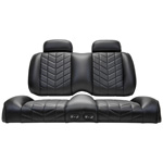 Aviator Black Front Seat Cushions with Thermaflex for EZGO TXT, RXV, & MadJax XSeries