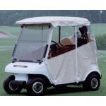 2000-Up Club Car DS - Red Dot 3-Sided White Over-The-Top Soft Enclosure