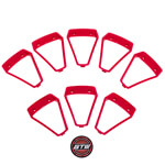 Set of 8 GTW Nemesis Wheel Red Inserts - 14 Inch