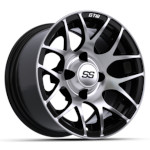 GTW Pursuit Machined with Black Finish Wheel - 12 Inch