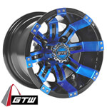 GTW Tempest 10 inch Blue & Black Wheel (3:4 Offset)