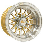 GTW Medusa 10 inch Machined & Gold Wheel (3:4 Offset)