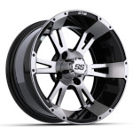 GTW Yellow Jacket Machined and Black Wheel - 14 Inch