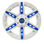 12″ GTW Tarantula White Wheel with Optional Color Inserts (3:4 Offset)