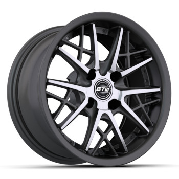 BuggiesUnlimited.com; GTW® Axis Gray and Machined Street Wheel - 14 Inches