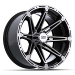 GTW Element Machined Silver and Black Wheel - 14 Inch