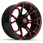 GTW Spyder Black with Red Accents Wheel - 15 Inch