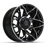 GTW Stellar Black & Machined Wheel - 14 Inch