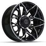 GTW Stellar Black & Machined Wheel - 15 Inch