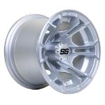 GTW Spyder Silver Brush Wheel - 10 Inch