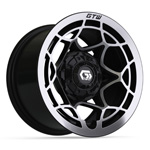 GTW Nexus Gloss Black/ Silver Face Wheel - 12 Inch