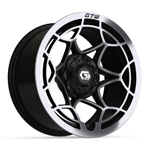GTW Nexus Gloss Black/ Silver Face Wheel - 14 Inch
