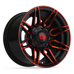 GTW Stealth Gloss Black/ Red Face Wheel - 12 Inch