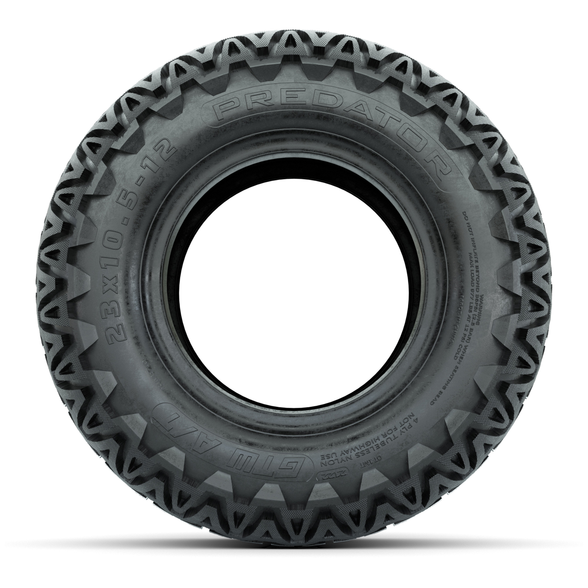 thumbnail image 2 of Set Of 2 Zero-T Tires - 23x10.5-12, 4 Ply, For Zero Turn Mowers, All-Terrain Tread 2 of 11