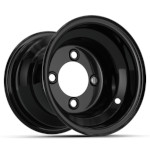 Black Steel Wheel - 8x7 Inch