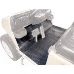2004-Up Club Car Precedent - Black Rubber Diamond Plate Floor Mat