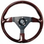 E-Z-GO Woodgrain Steering Wheel (Fits 1975-Up)