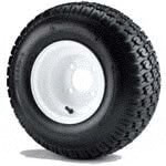 6 Ply Traction Tire with GTW Steel White Wheel - 8 Inch