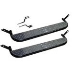 Jake's Black Yamaha Nerf Bar Set W/ Diamond Plate Inlay (Models G14-G22)