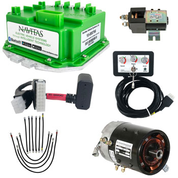 BuggiesUnlimited.com; EZGO TXT PDS 36v - Navitas TSX 3.0 DC 4.5hp Motor and Controller Speed Package