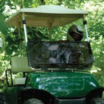 Tinted Yamaha Impact-Resistant Folding Windshield (Models G8)