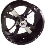 10x7 Machined Black Twister Wheel (3:4 Offset)