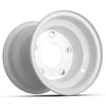 GTW Steel White Centered Wheel - 8 Inch