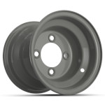 Centered Gray Steel Wheel - 8x7 Inch