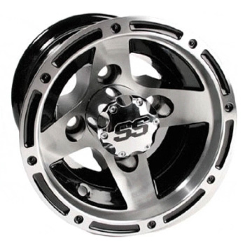 BuggiesUnlimited.com; GTW Ranger Machined and Black Offset Wheel - 8 Inch