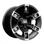 12x7 Machined /  Matte Black Brute Wheel (3:4 Offset)
